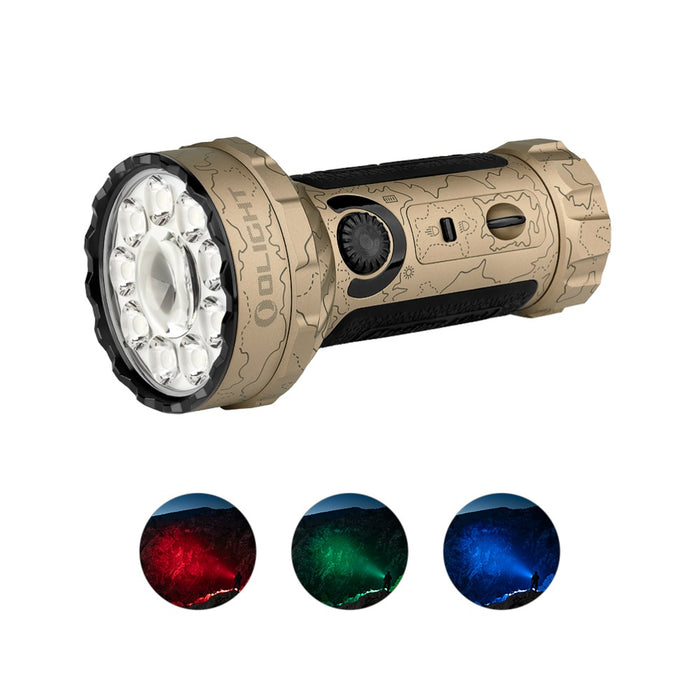 Olight Marauder Mini Desert Terrain Powerful LED Flashlight With RGB (MARAUDERMINIDT)
