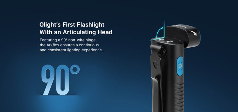 Olight Arkflex Black Adjustable Right Angle Flashlight (ARKFLEXBK)