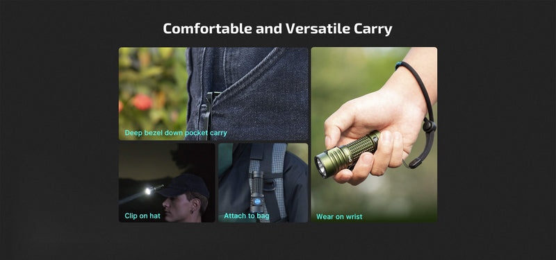 Olight Baton Turbo Black EDC Flashlight (BATONTURBOBKCW)