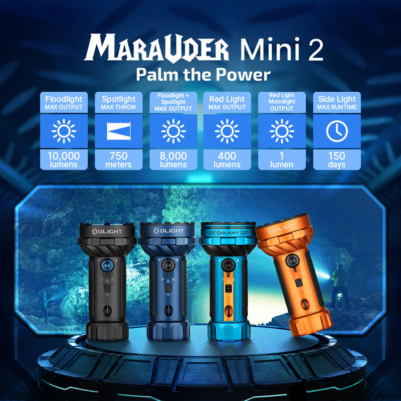 Olight Marauder Mini 2 Roadster Compact Powerful Flashlight (MARAUDERMINI2roadster)