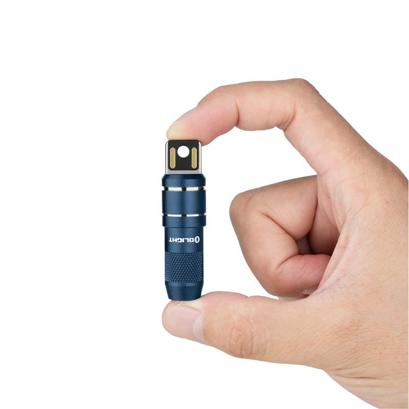 Olight imini 2 50 Lumens Rechargeable Magnetic Mini Flashlight Midnight Blue