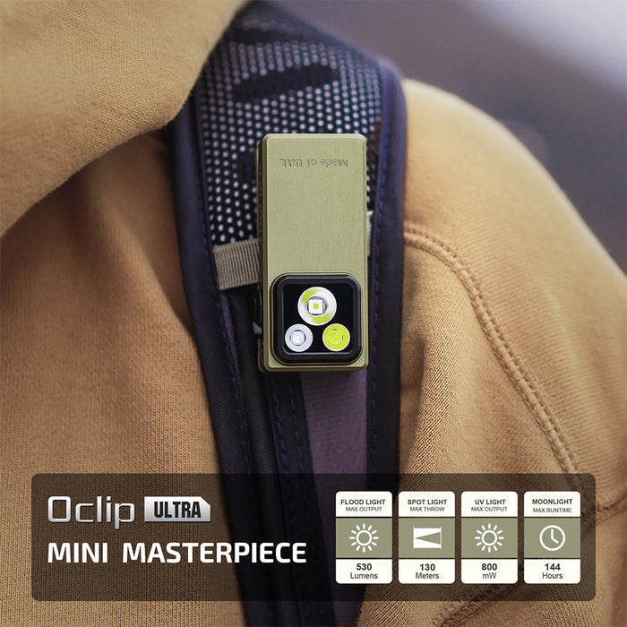 Olight Oclip Ultra Olive Green + BONUS: Oclip Ultra Patch Gift (B0DTG49MBC)