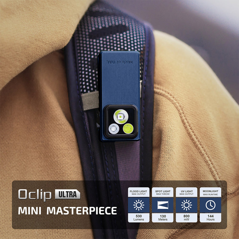 Olight Oclip Ultra Navy Blue + BONUS: Oclip Ultra Patch Gift (B0DTG5QZ91)