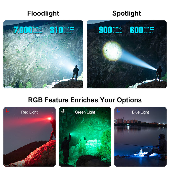 Olight Marauder Mini Desert Terrain Powerful LED Flashlight With RGB (MARAUDERMINIDT)