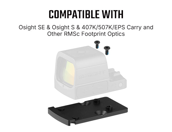 Olight Osight SE Enclosed Red Dot Optic 6 MOA + RMR to RMSc Adapter Plate Bundle