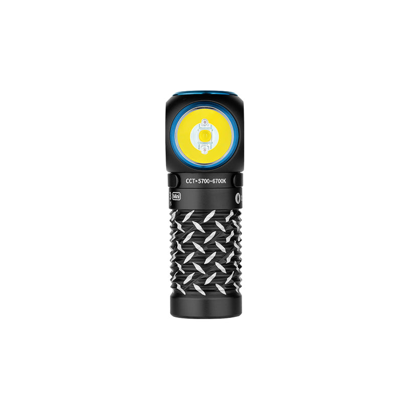 Olight Perun 3 Mini Premium Diamond Plate Headlamp & Flashlight with Red and White Light