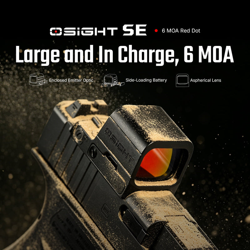 Olight Osight SE Enclosed Red Dot Optic 6 MOA Dot RMSc Footprint Black