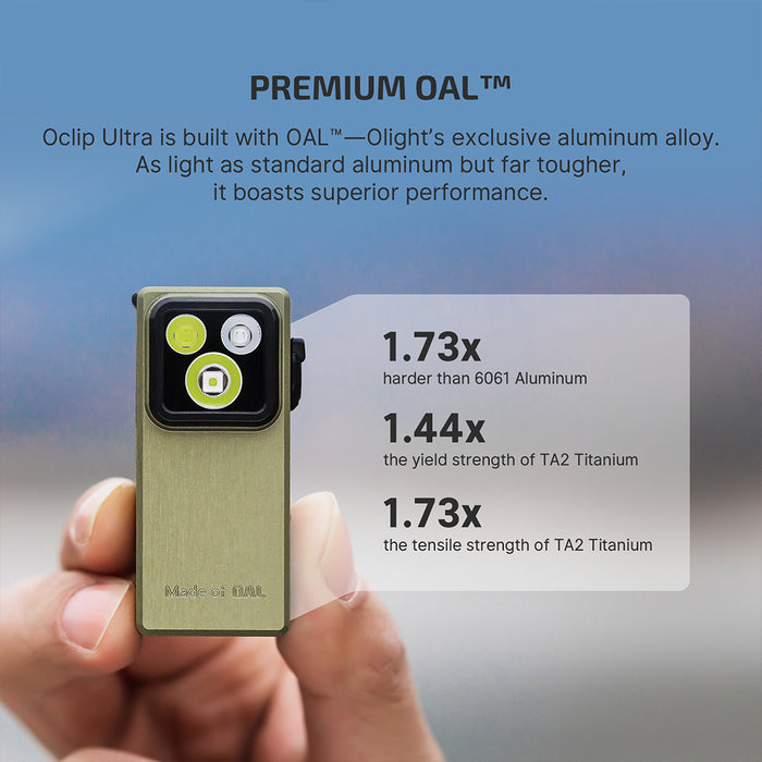 Olight Oclip Ultra Olive Green + BONUS: Oclip Ultra Patch Gift (B0DTG49MBC)