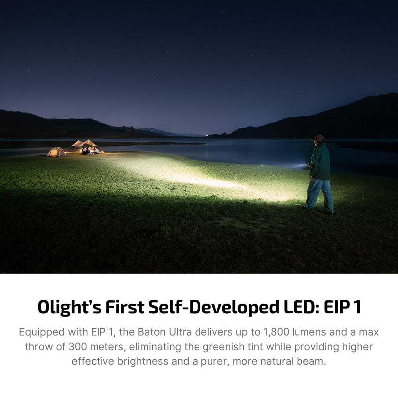 Olight Baton Ultra Olive Green: Dual Switch High Lumen Compact EDC Flashlight