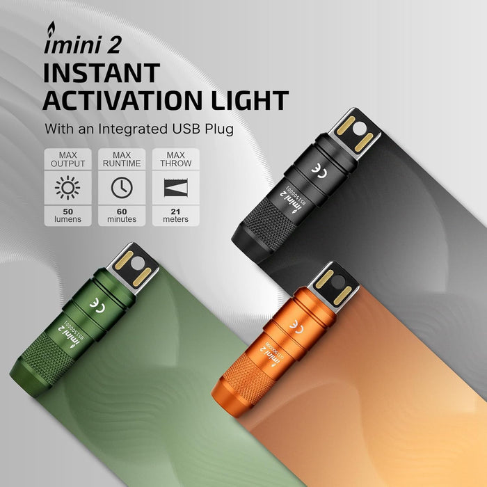 Olight imini 2 Rechargeable Mini Flashlight Orange