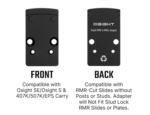 Olight Osight SE Enclosed Green Dot Optic 6 MOA + RMR to RMSc Adapter Plate Bundle