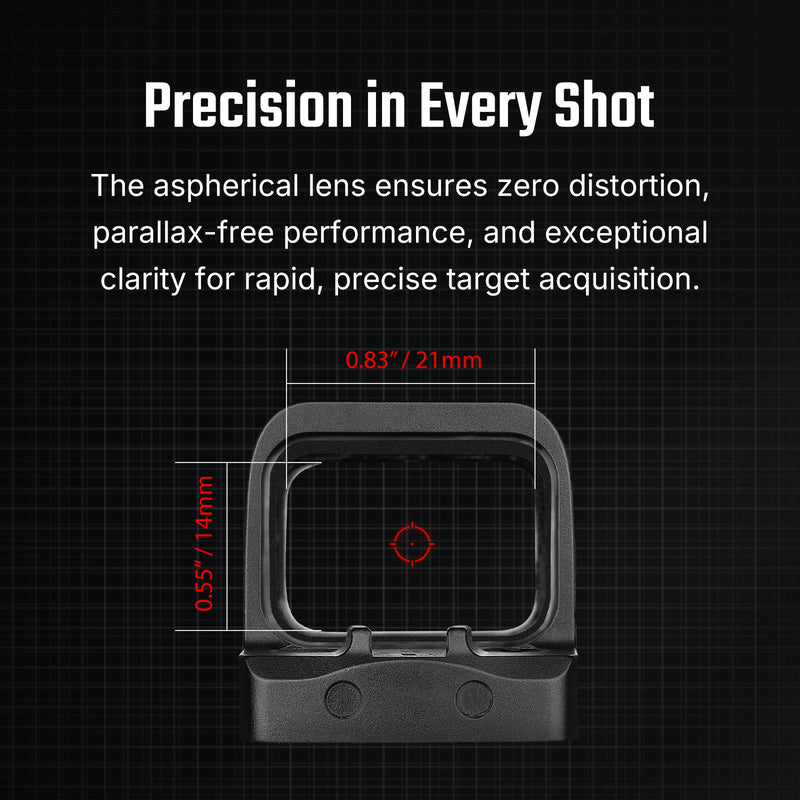 Olight Osight SE Enclosed Red Dot Optic 2 MOA Dot 32 MOA Circle RMSc Footprint Black