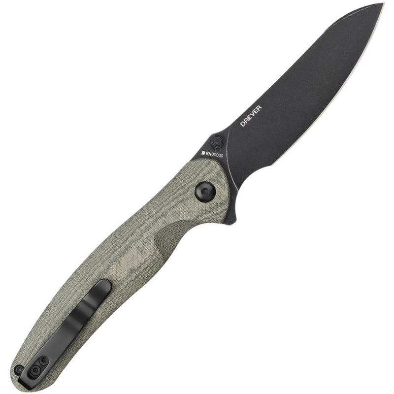 Olight Drever EDC Knife OD Green Micarta Handle N690 Steel Blade