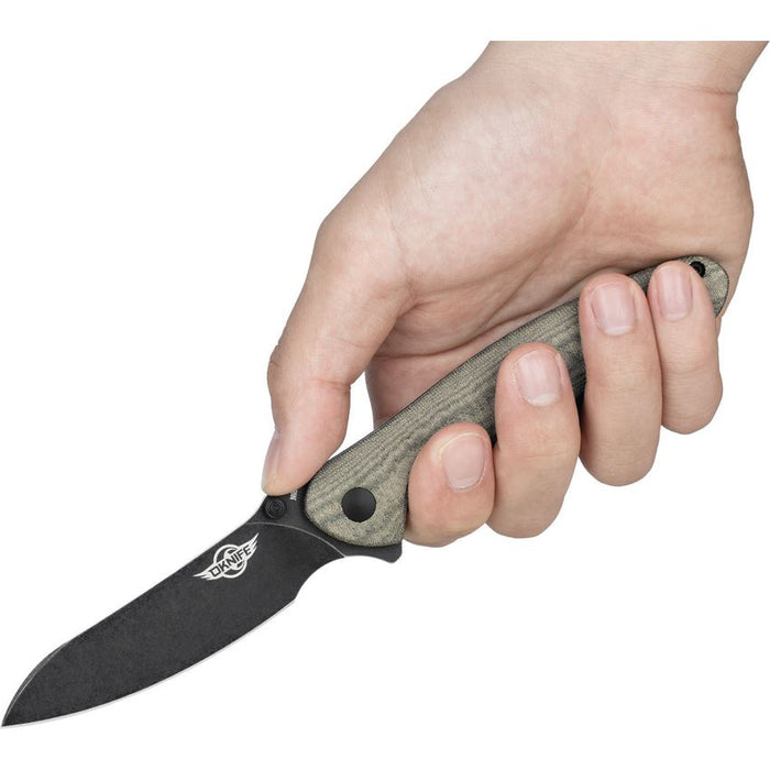 Olight Drever EDC Knife OD Green Micarta Handle N690 Steel Blade