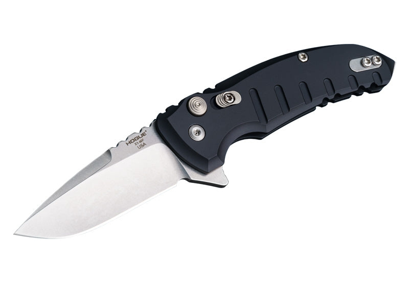 Hogue X1 Micro Button Lock Matte Blk Knife [24170]