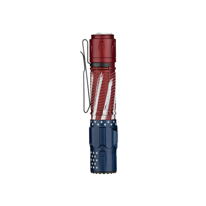 Olight Warrior Ultra 2500 Lumens Tactical Flashlight with OAL Material Stars & Stripes Edition
