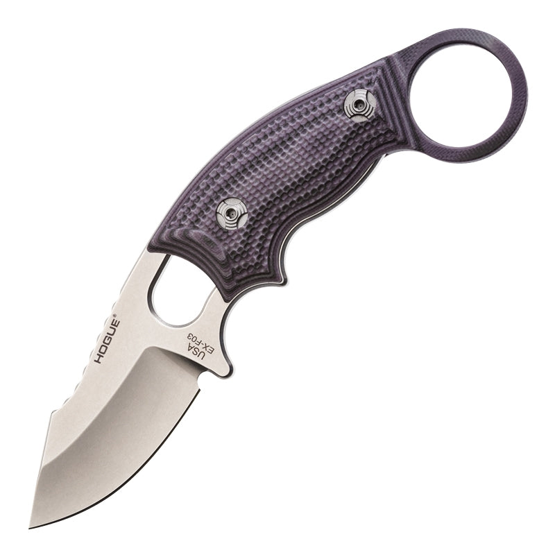 Hogue Ex-F03 Fixed Blade Clip Purple Knife [35338]