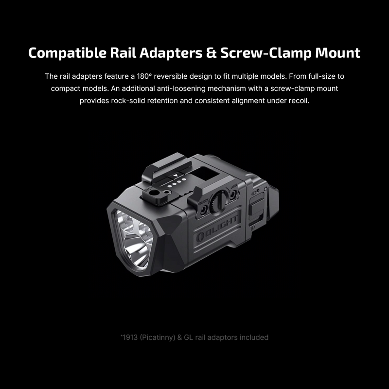 Olight PL X Tactical rail-mounted light: 1,200 Lumens Dual-Beam tactical pistol light