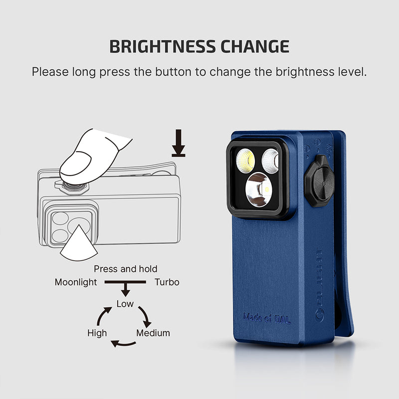 Olight Oclip Ultra Navy Blue + BONUS: Oclip Ultra Patch Gift (B0DTG5QZ91)