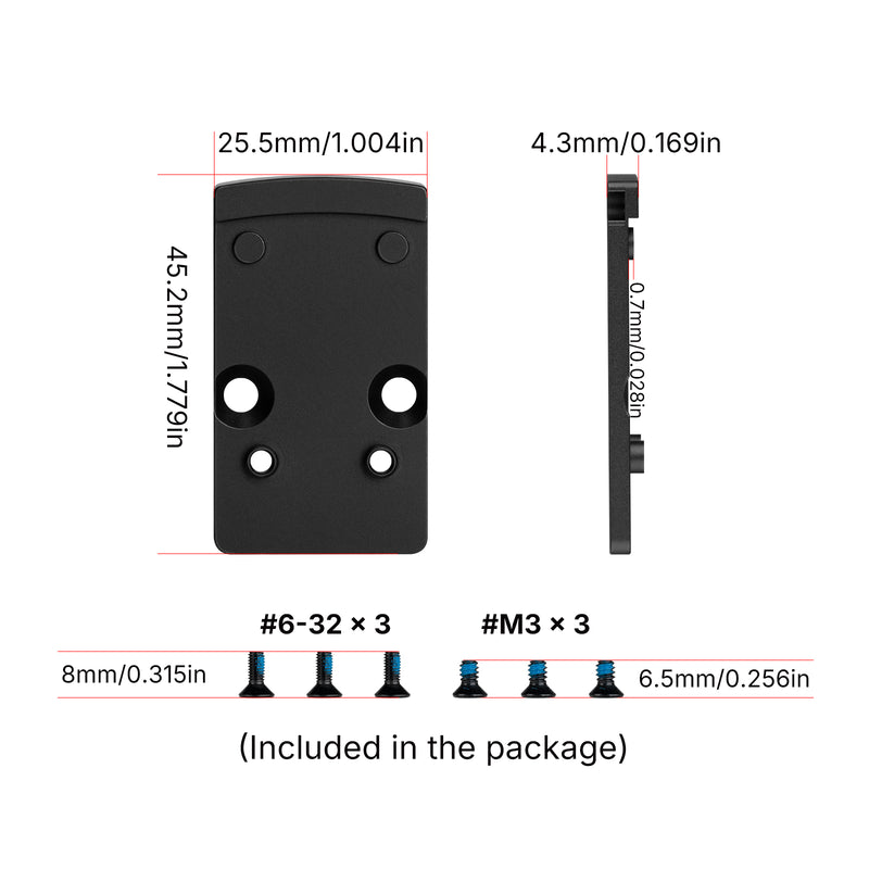 Olight Osight SE Enclosed Green Dot Optic 6 MOA + RMR to RMSc Adapter Plate Bundle