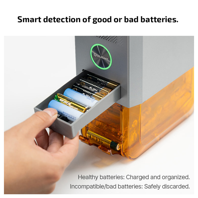 Olight Ostation X 3-in-1 Automatic Rechargeable AA Battery Charger (OSTATIONXAA)