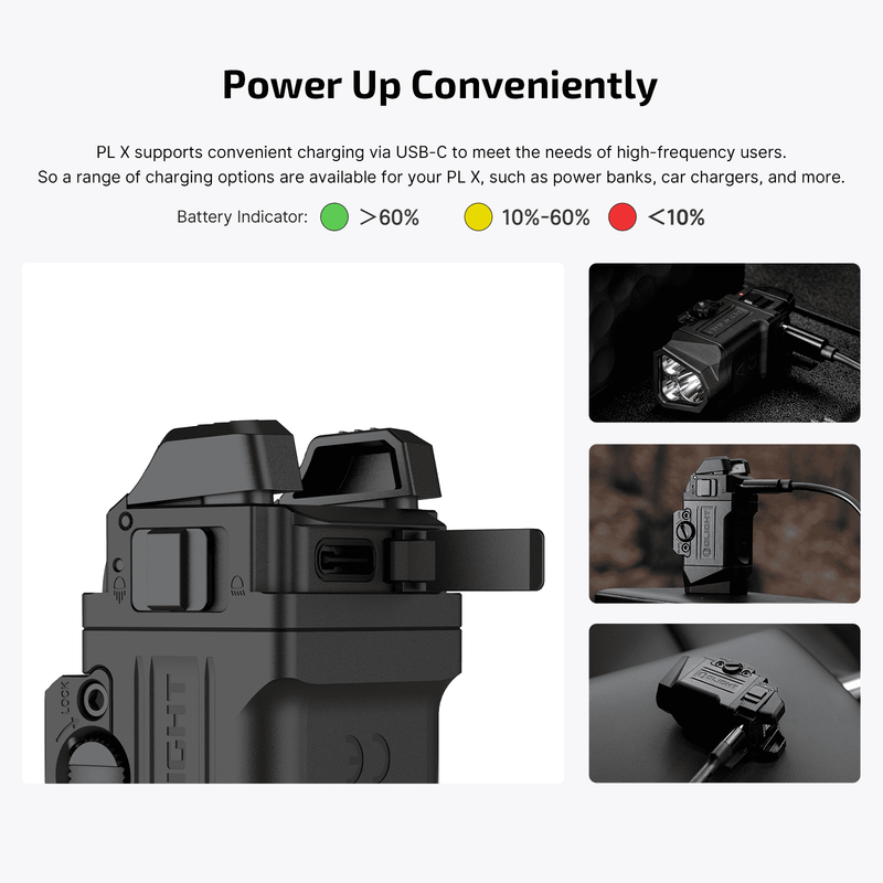 Olight PL X Tactical rail-mounted light: 1,200 Lumens Dual-Beam tactical pistol light