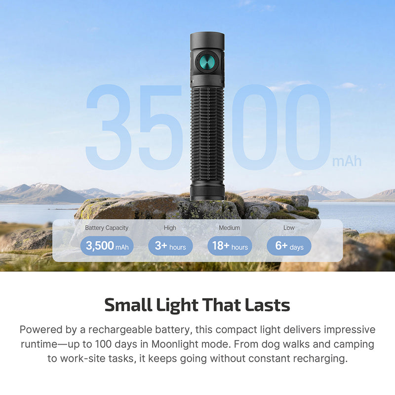 Olight Baton 4 Pro Matte Black CW EDC Flashlight - 1600 Lumens USB-C