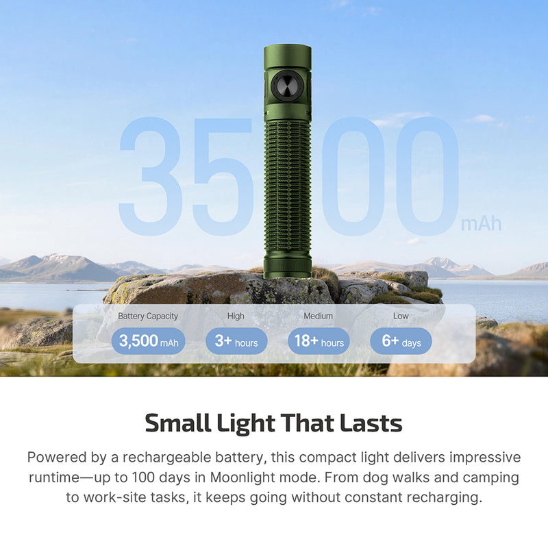 Olight Baton 4 Pro OD Green CW EDC Flashlight - 1600 Lumens USB-C