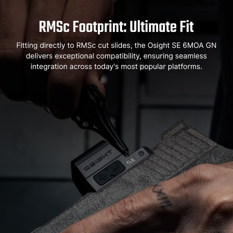 Olight Osight SE Enclosed Green Dot Optic 6 MOA Dot RMSc Footprint Black