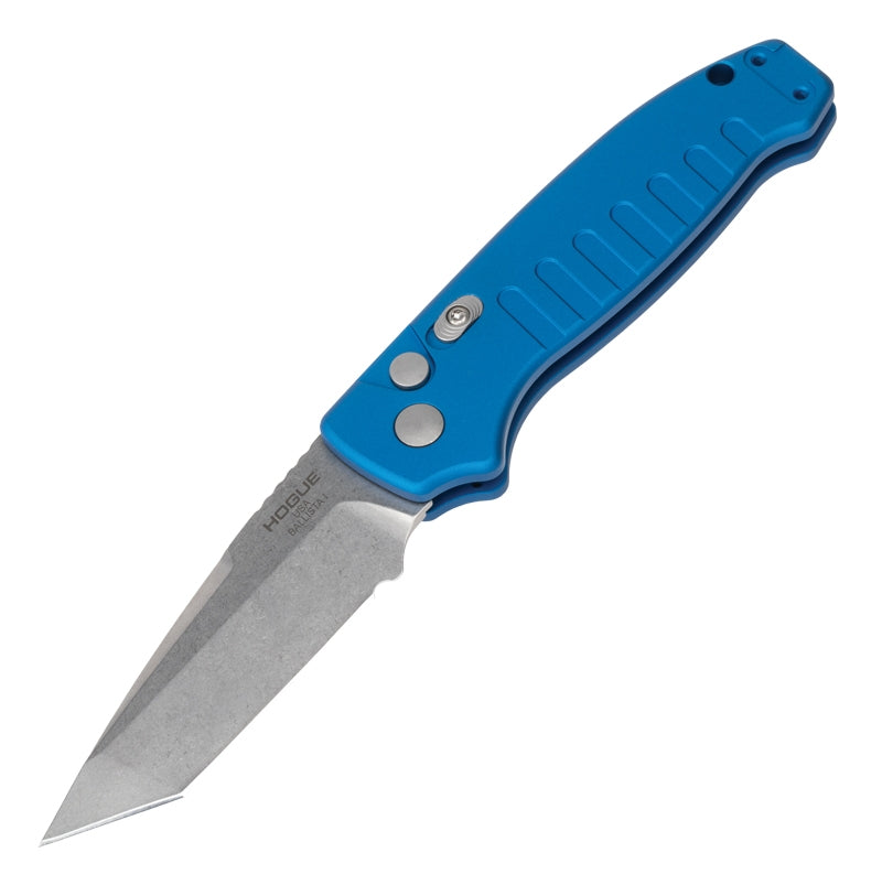 Hogue Auto Ballista Button Lock Blue Knife [64123]