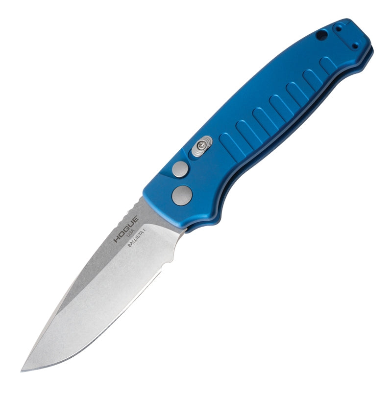 Hogue Auto Ballista Button Lock Blue Knife [64133]