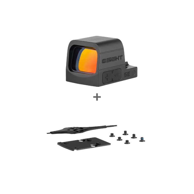 Olight Osight SE Enclosed Red Dot Optic 2 MOA Dot 32 MOA Circle + RMR to RMSc Adapter Plate Bundle