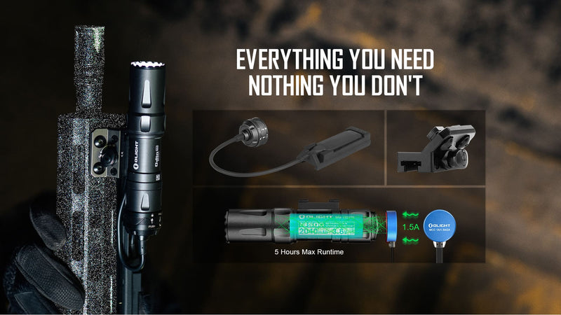 Olight Odin Mini Black Tactical Flashlight (ODINMINIBK)