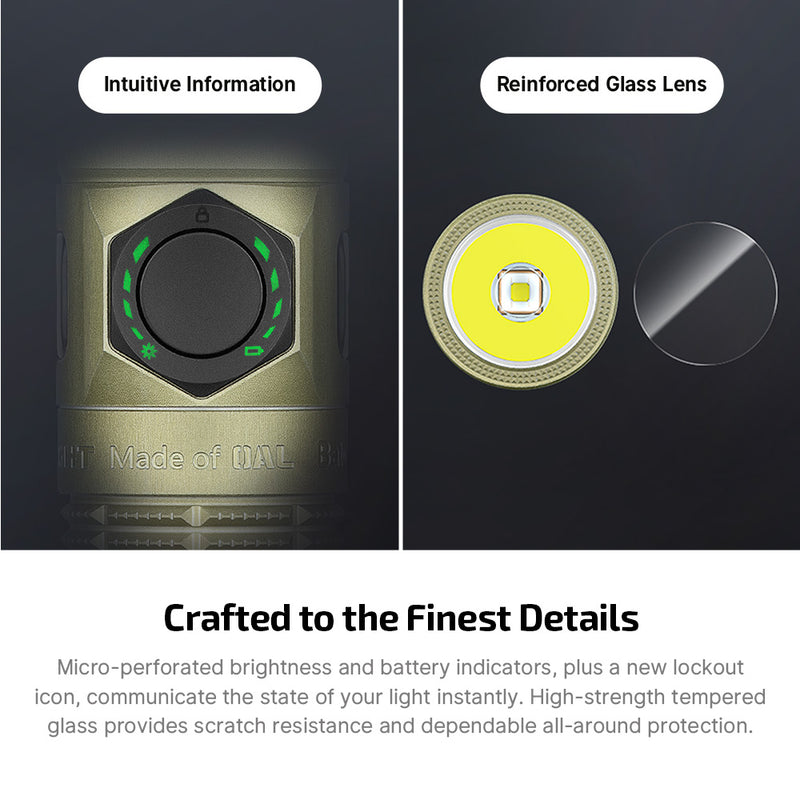 Olight Baton Ultra Olive Green: Dual Switch High Lumen Compact EDC Flashlight