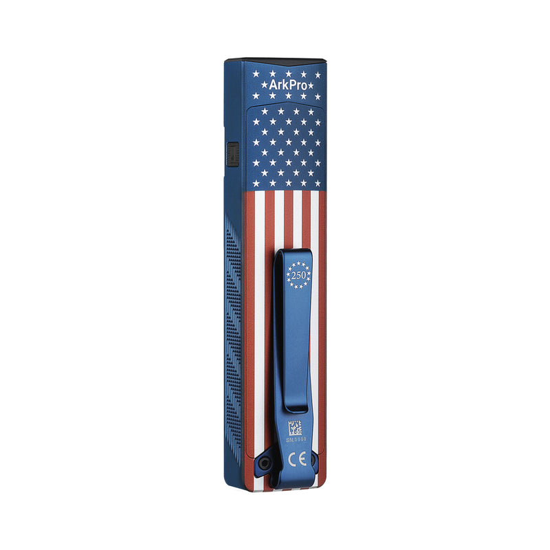 Olight ArkPro Liberty Lines CW Flat EDC Flashlight (ARKPRO3RCWLL)