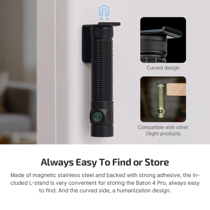 Olight Baton 4 Pro Matte Black CW EDC Flashlight - 1600 Lumens USB-C