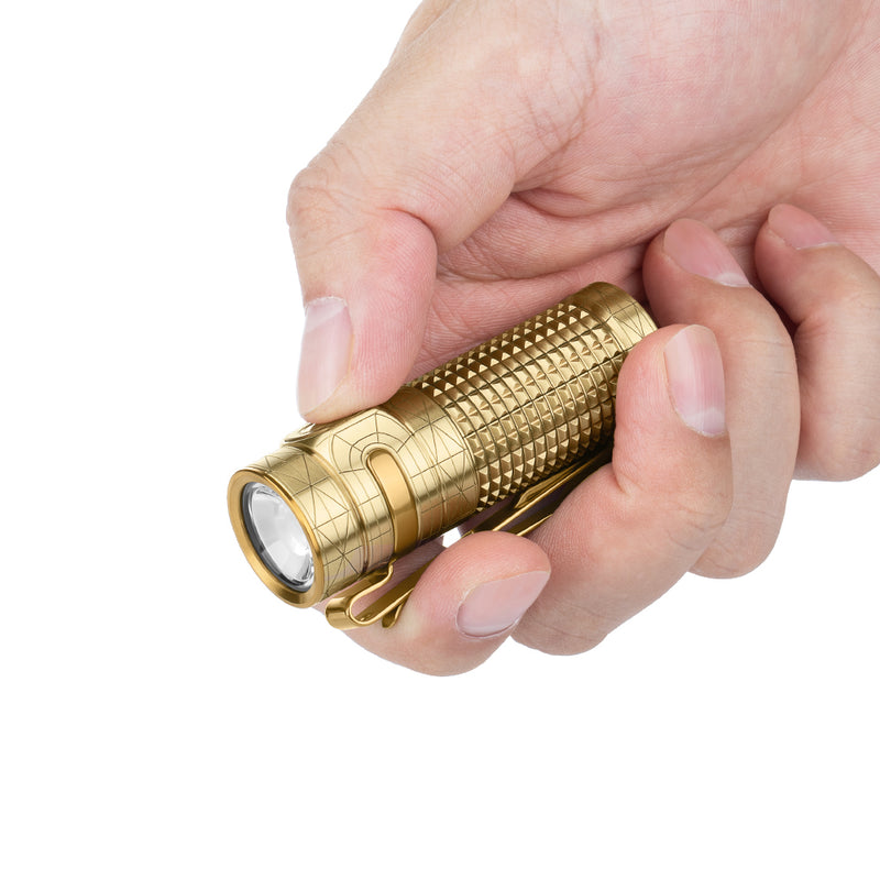 Olight Baton 4 Premium Edition Brass Wireframe Limited EDC Flashlight (BATON4KITBRWF)