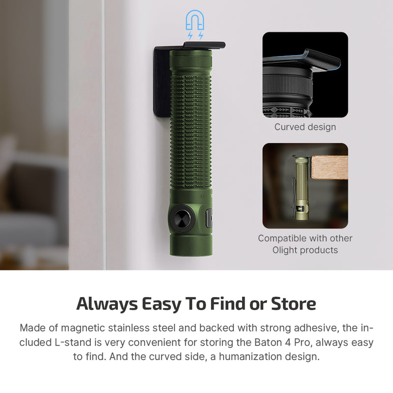 Olight Baton 4 Pro OD Green CW EDC Flashlight - 1600 Lumens USB-C