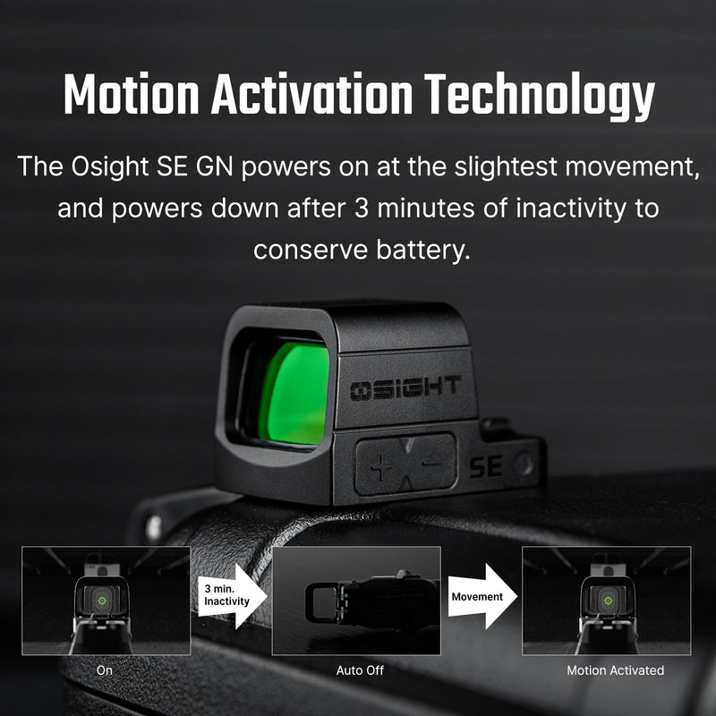 Olight Osight SE Enclosed Green Dot Optic 2 MOA Dot 32 MOA Circle RMSc Footprint Black