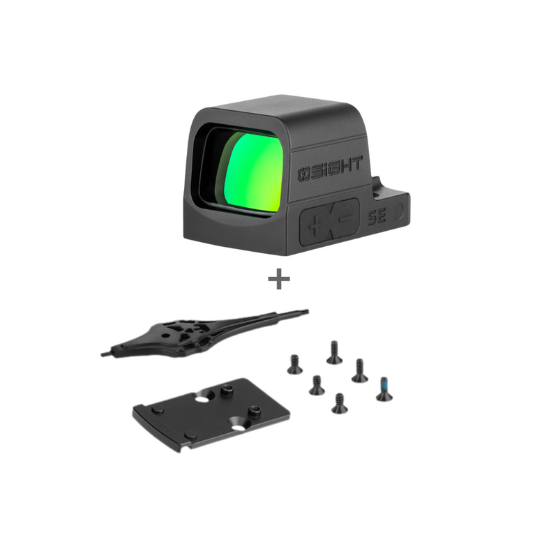 Olight Osight SE Enclosed Green Dot Optic 2 MOA Dot 32 MOA Circle + RMR to RMSc Adapter Plate Bundle
