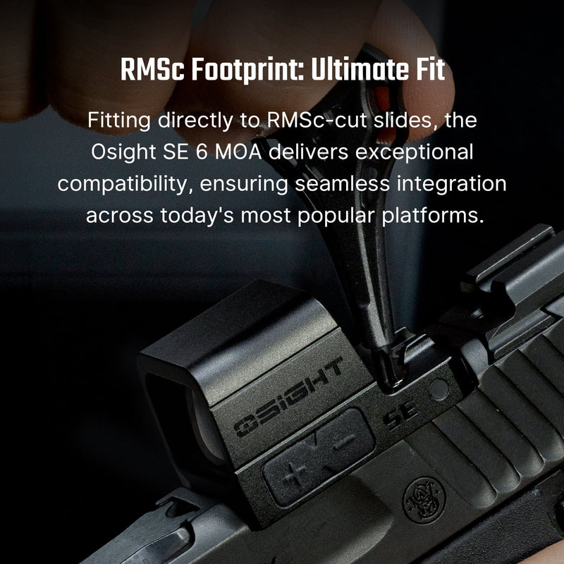 Olight Osight SE Enclosed Red Dot Optic 6 MOA Dot RMSc Footprint Black