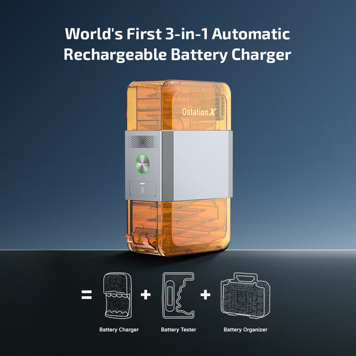 Ostation X 3-in-1 Automatic Rechargeable AA Battery Charger