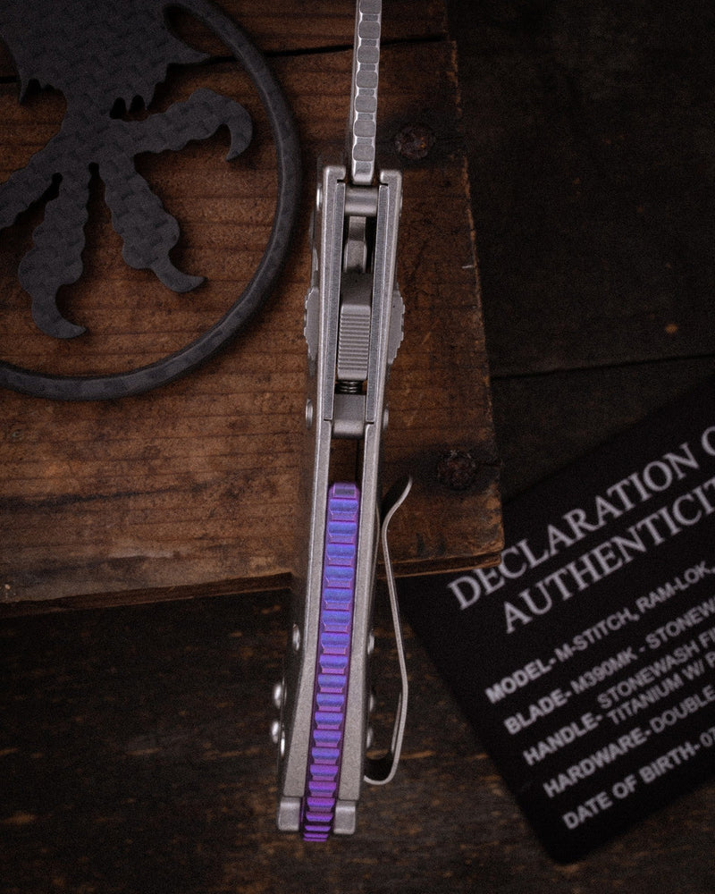 Microtech M-Stitch Ram-Lok Marfione Folding Knife [169MRL-10MS3]