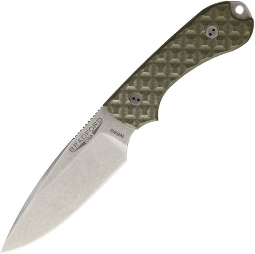 Bradford Knives Guardian 3 EDC OD Green Fixed Blade Knife [3FE-002-N690]