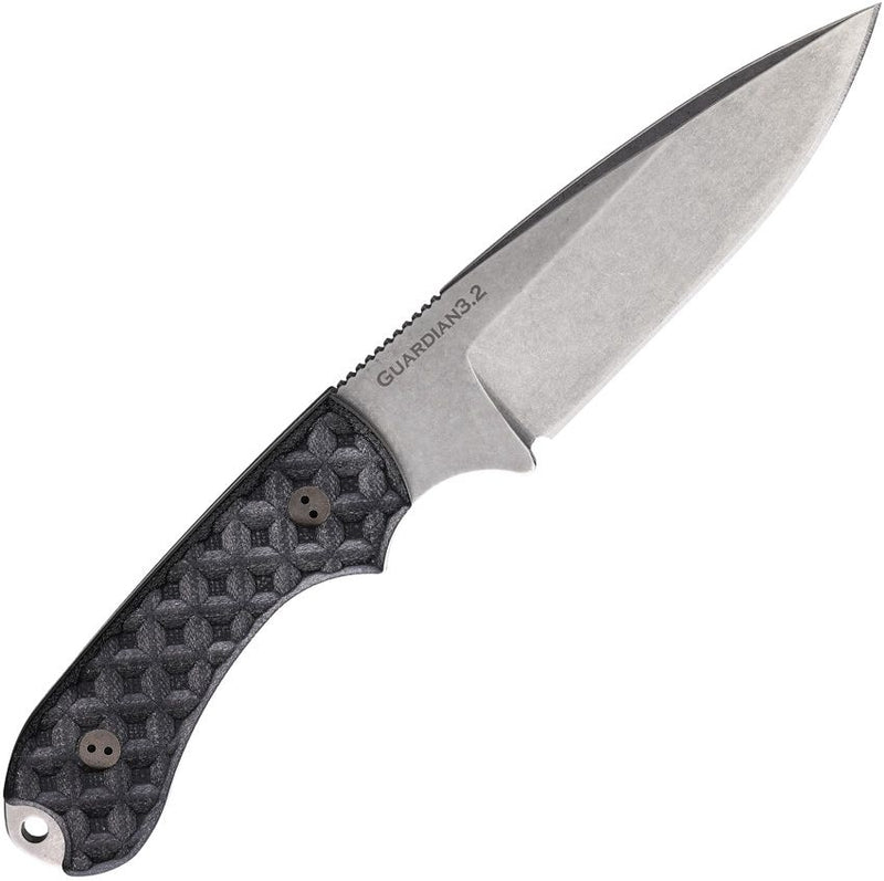 Bradford Knives Guardian 3.2 Textured Blk Fixed Blade Knife [3.2FE-001-AEBL]