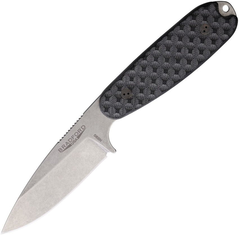 Bradford Knives Guardian 3.5 Sabre Black Fixed Blade Knife [3.5S-001-N690]