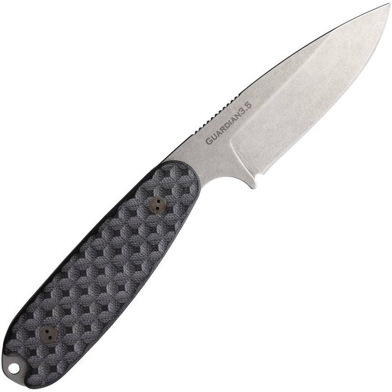Bradford Knives Guardian 3.5 Sabre Black Fixed Blade Knife [3.5S-001-N690]
