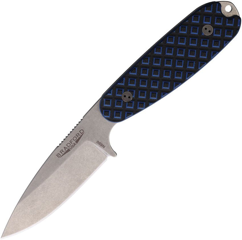 Bradford Knives Guardian 3.5 Sabre Blue Fixed Blade Knife [3.5S-013-N690]