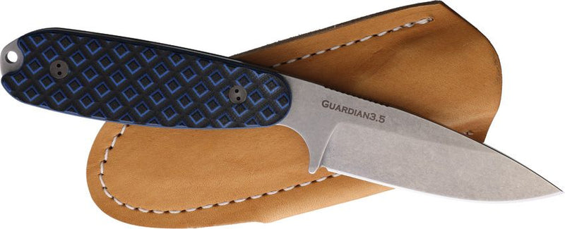 Bradford Knives Guardian 3.5 Sabre Blue Fixed Blade Knife [3.5S-013-N690]