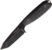 Bradford Knives Guardian 3.5 Sabre 3D Black Fixed Blade Knife [3.5S-101-N690]